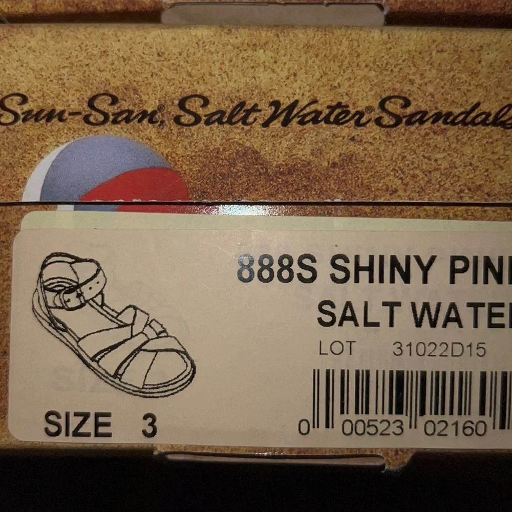AUTH NIB Salt Water the Original Sandal Toddler Little Kids SHINY PINK